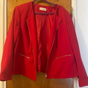 Women’s Plus Size Calvin Klein Red Blazer